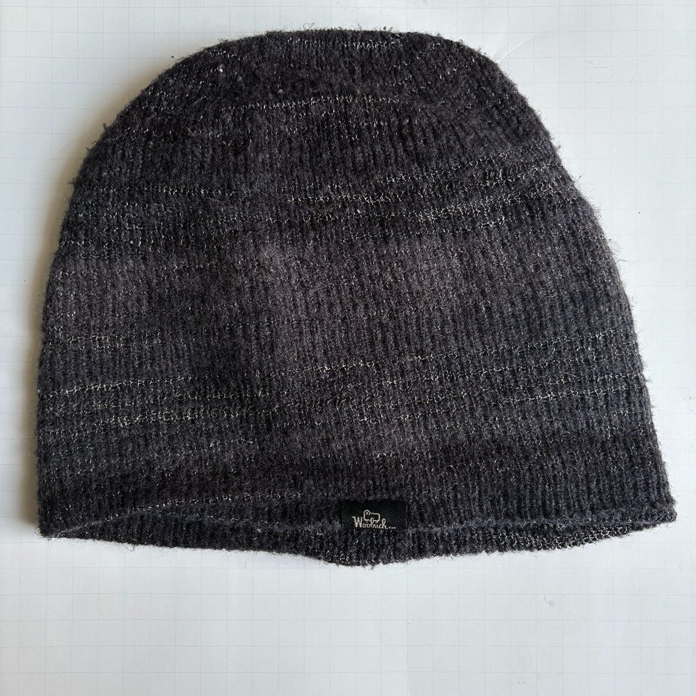 Woolrich Black and Gray Reversible Beanie - Large